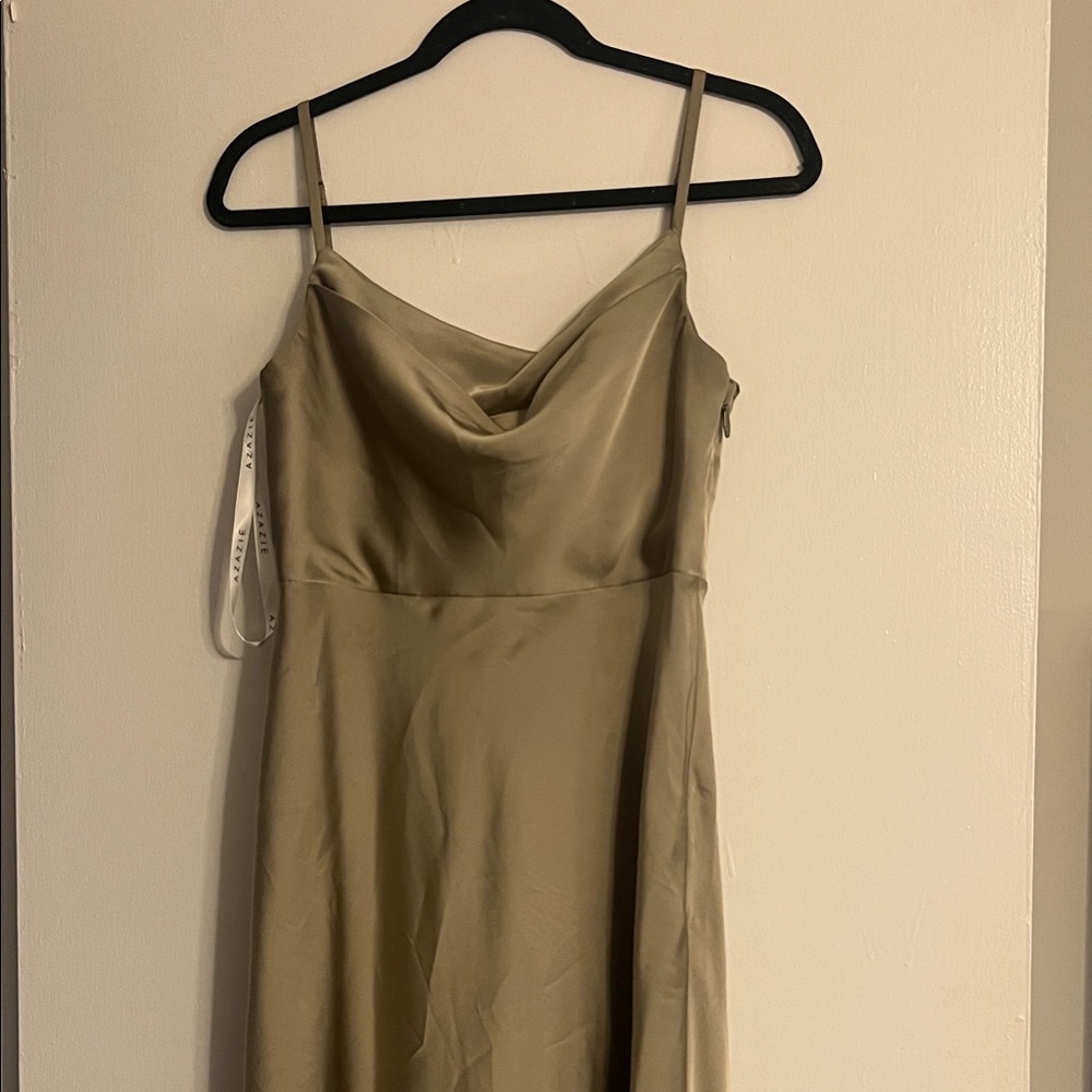 Azazie Moss Green ALAIJA Dress